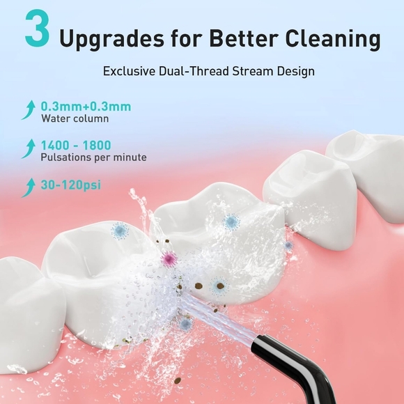 New Cosolus 300ML Cordless Rechargeable Water Flosser for Teeth & Gums! - Picture 3 of 13